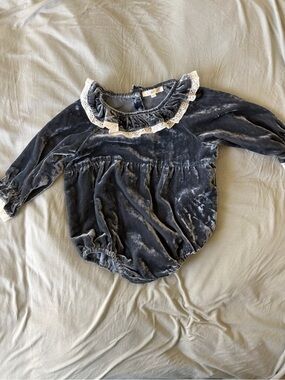 Nora Lee crushed velvet romper